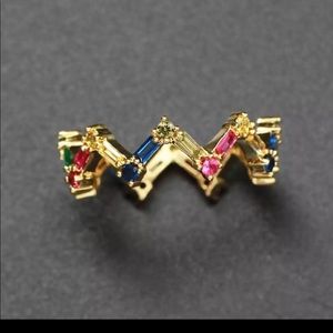 Brand new summer wave stack cubic  fashion ring